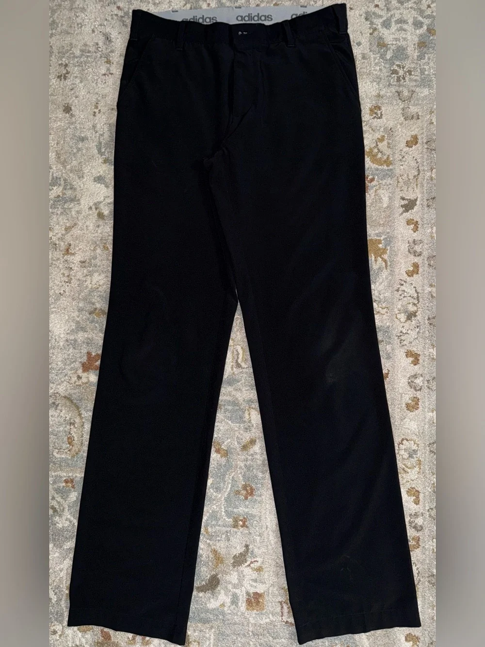 Adidas Men’s Black Straight-Leg Dri Fit Pants 32 x 34